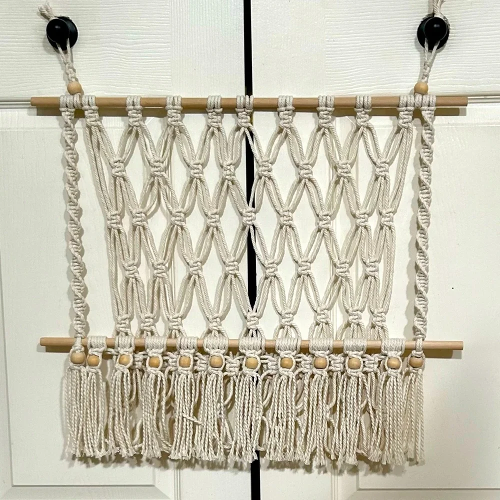 Handmade Macrame Boho Plushies/Doll hammock - Picture 2 of 3